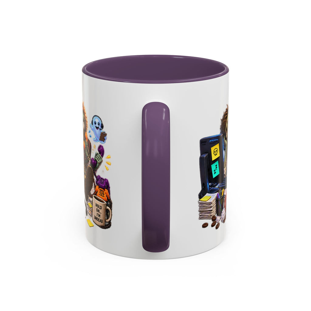 Dead Tired Still Working Zombie Office Halloween White Mug