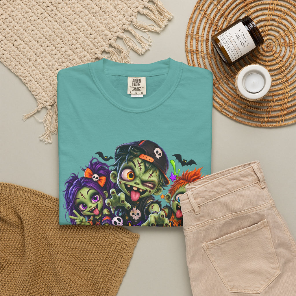 Zombie Party On! – Halloween Zombie Crew Graphic T-Shirt