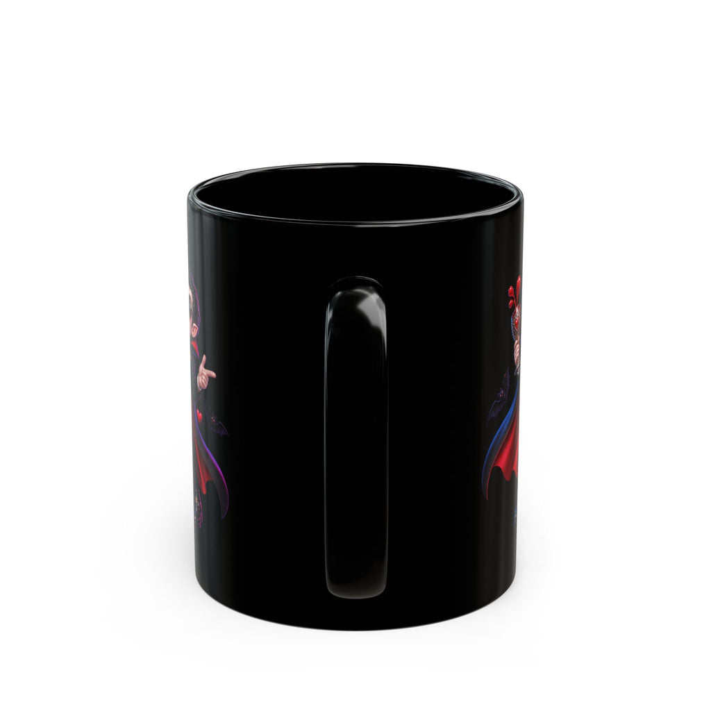Love at First Bite Funny Vampire Halloween Black Mug