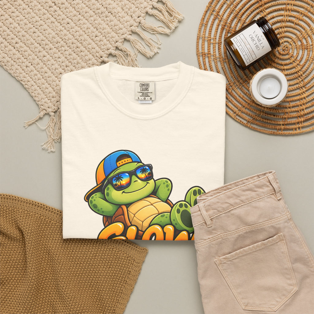 Slow Down, Life Is Good – Turtle Graphic T-Shirt | Festora Everyday