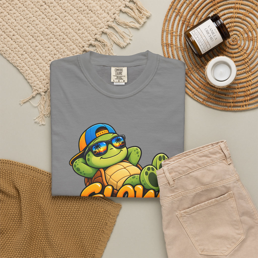 Slow Down, Life Is Good – Turtle Graphic T-Shirt | Festora Everyday