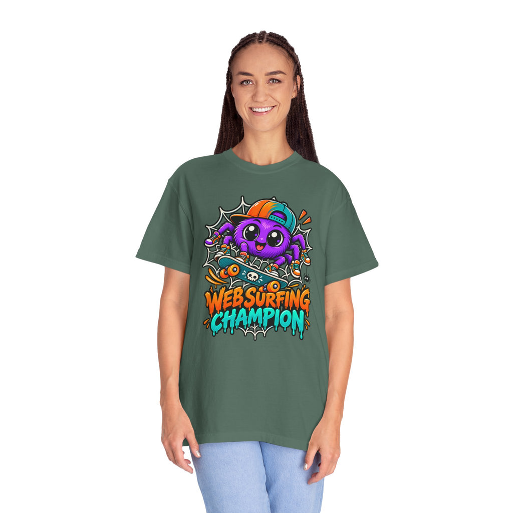 Web Surfing Champion – Cute Halloween Spider T-Shirt