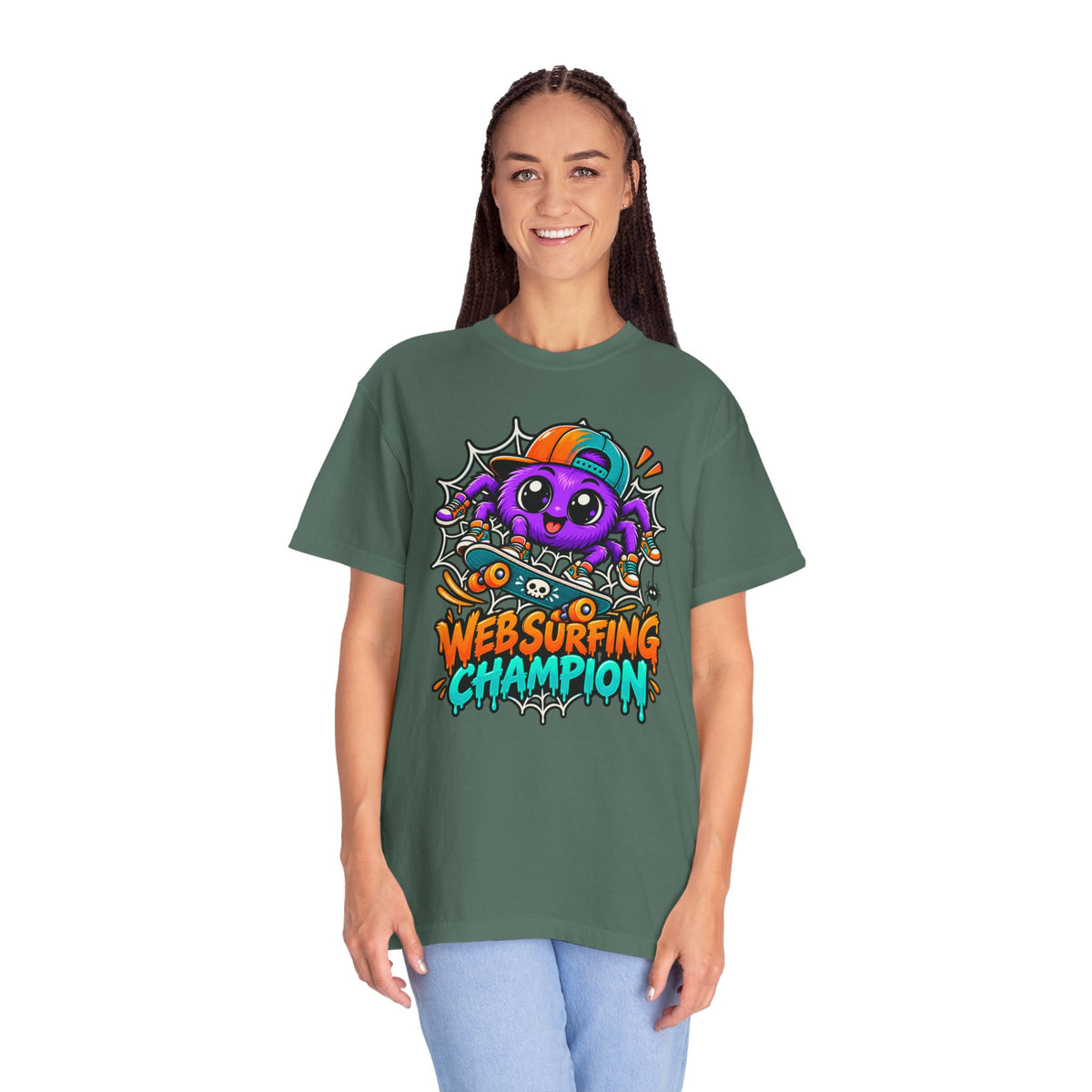 Web Surfing Champion – Cute Halloween Spider T-Shirt