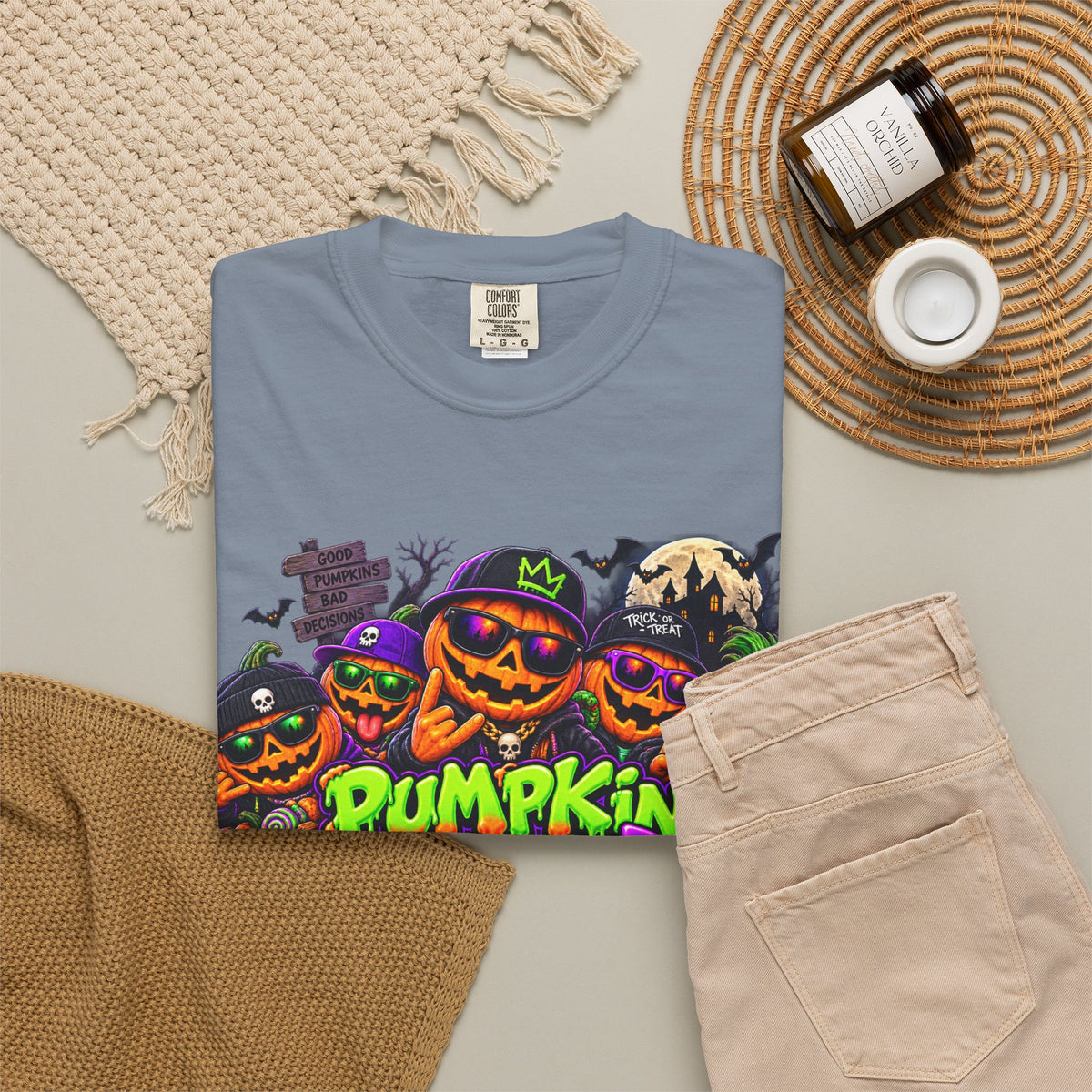 Pumpkin Crew Halloween T-Shirt – Funny Jack O’ Lantern Graphic Tee