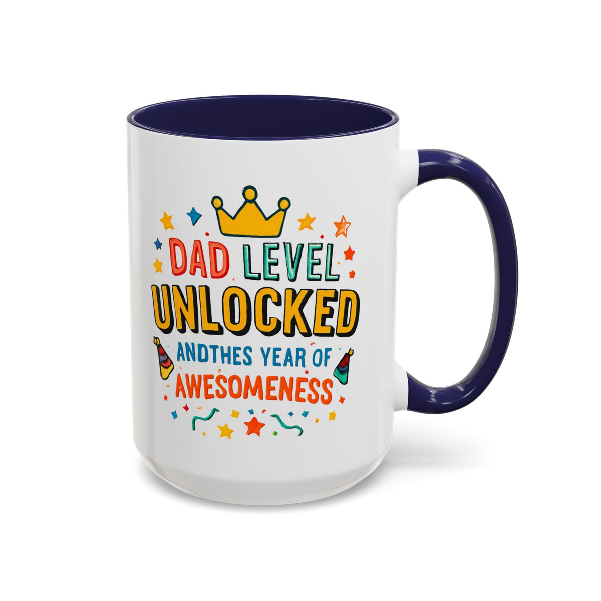 Dad Level Unlocked Coffee Mug – Funny Father’s Day 11/15oz Accent Mug