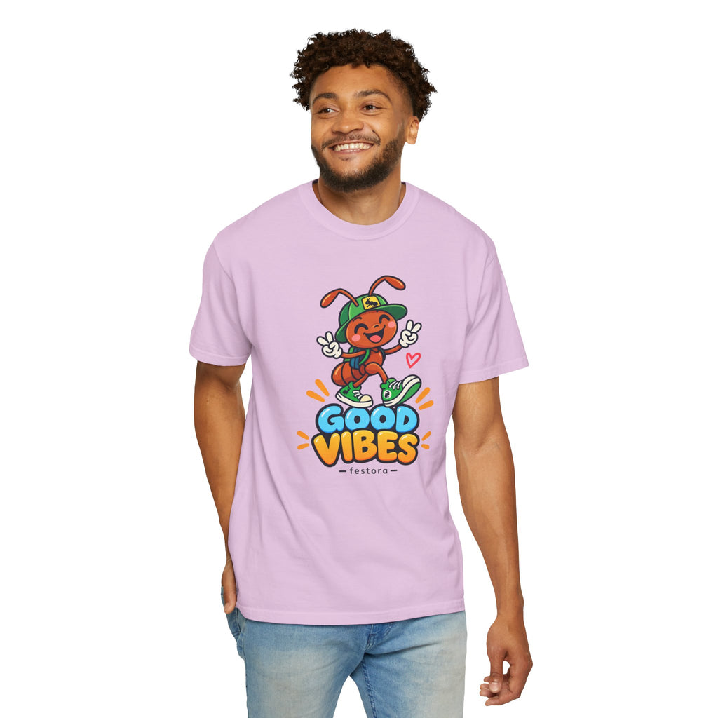 Good Vibes – Happy Ant Graphic T-Shirt