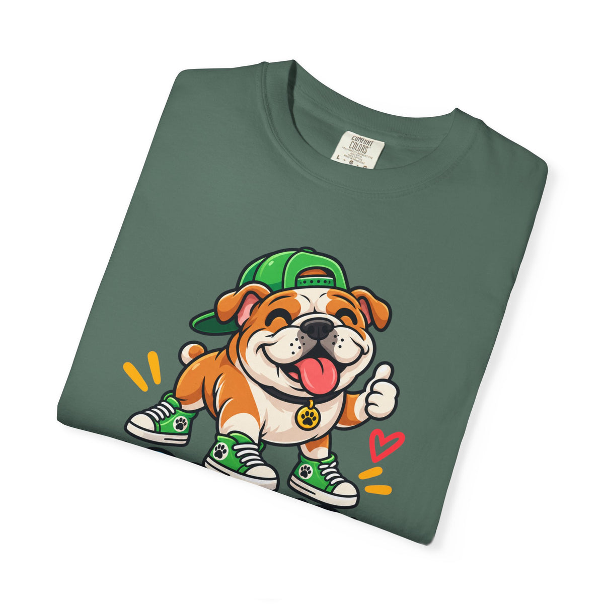 Bark If Happy – Cute Bulldog Graphic T-Shirt