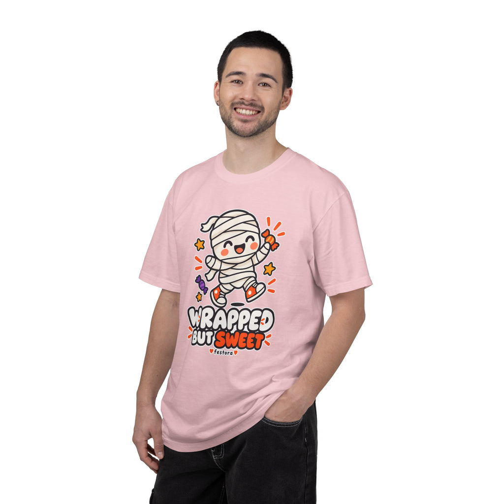 Wrapped but Sweet Halloween T-Shirt | Cute Mummy Graphic Tee