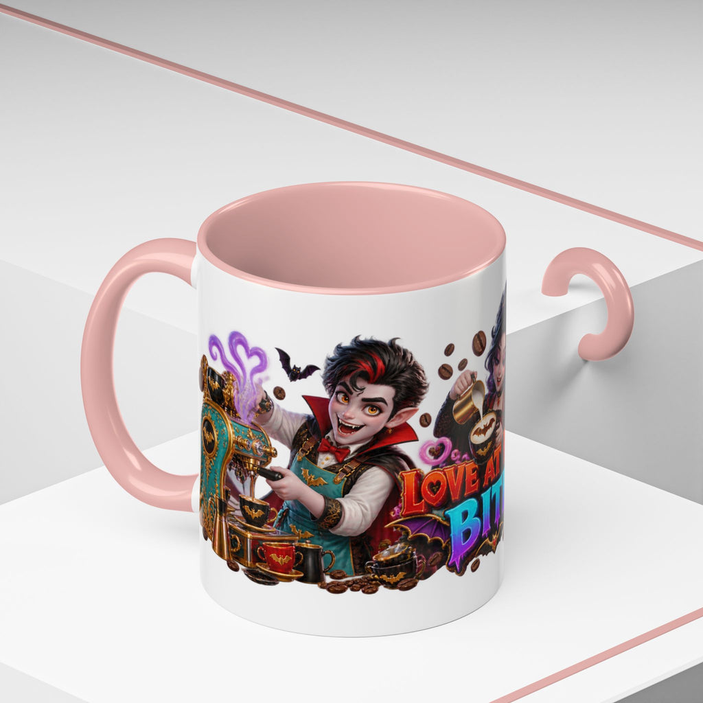 Love at First Bite Vampire Barista Halloween White Mug