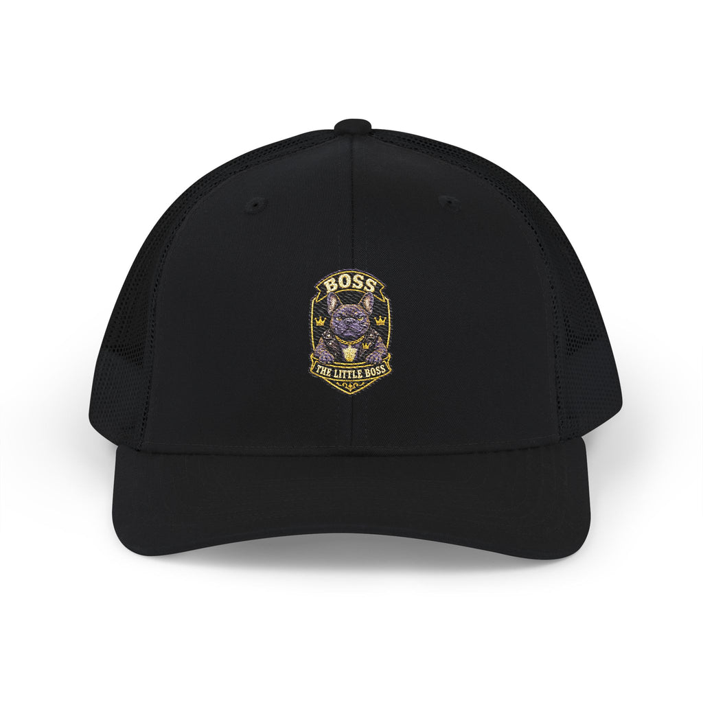 Gold Crest Embroidered Snapback Trucker Cap – Vintage Purple Emblem