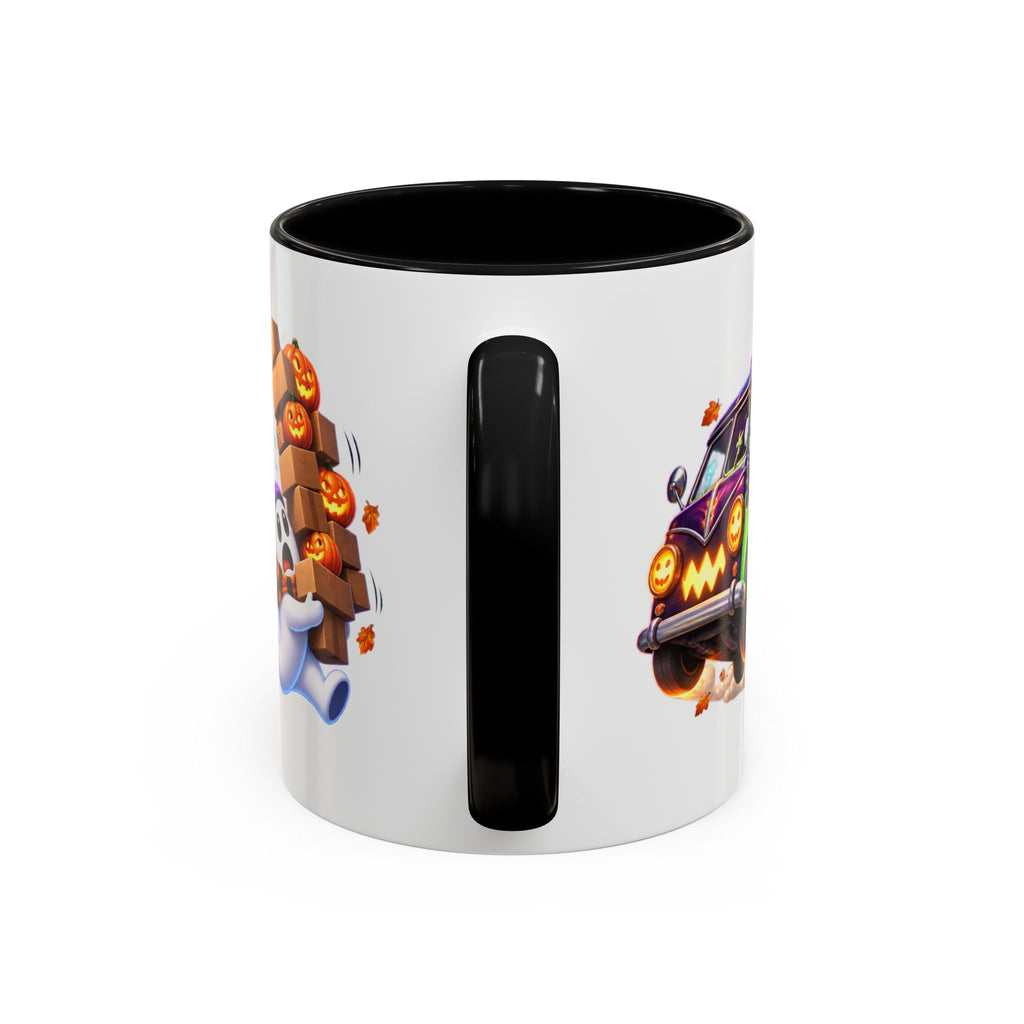 Delivering the Boos Ghost Delivery Halloween White Mug