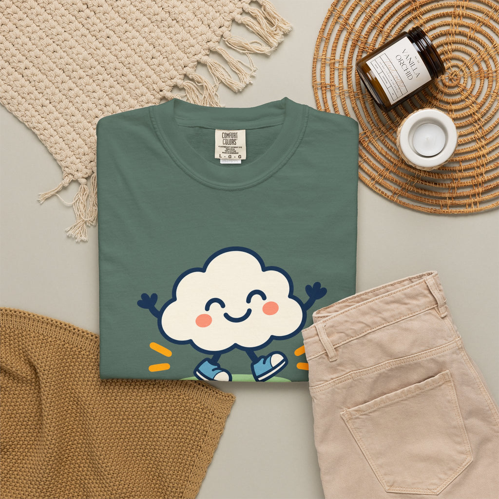 Take It Easy – Happy Cloud Graphic T-Shirt | Festora Everyday