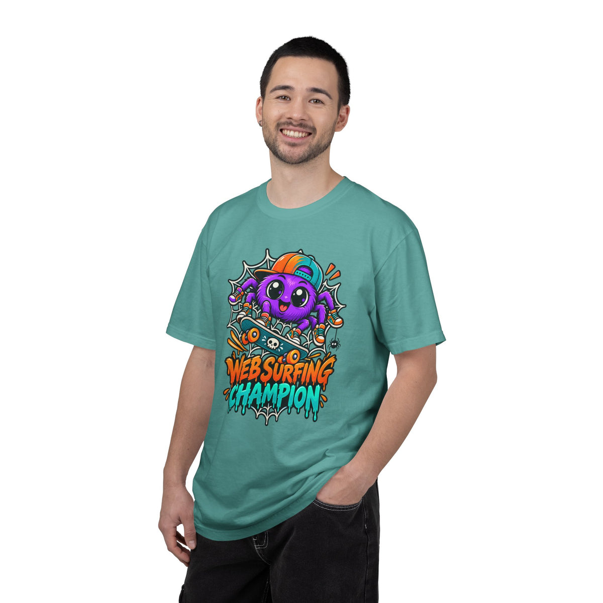 Web Surfing Champion – Cute Halloween Spider T-Shirt