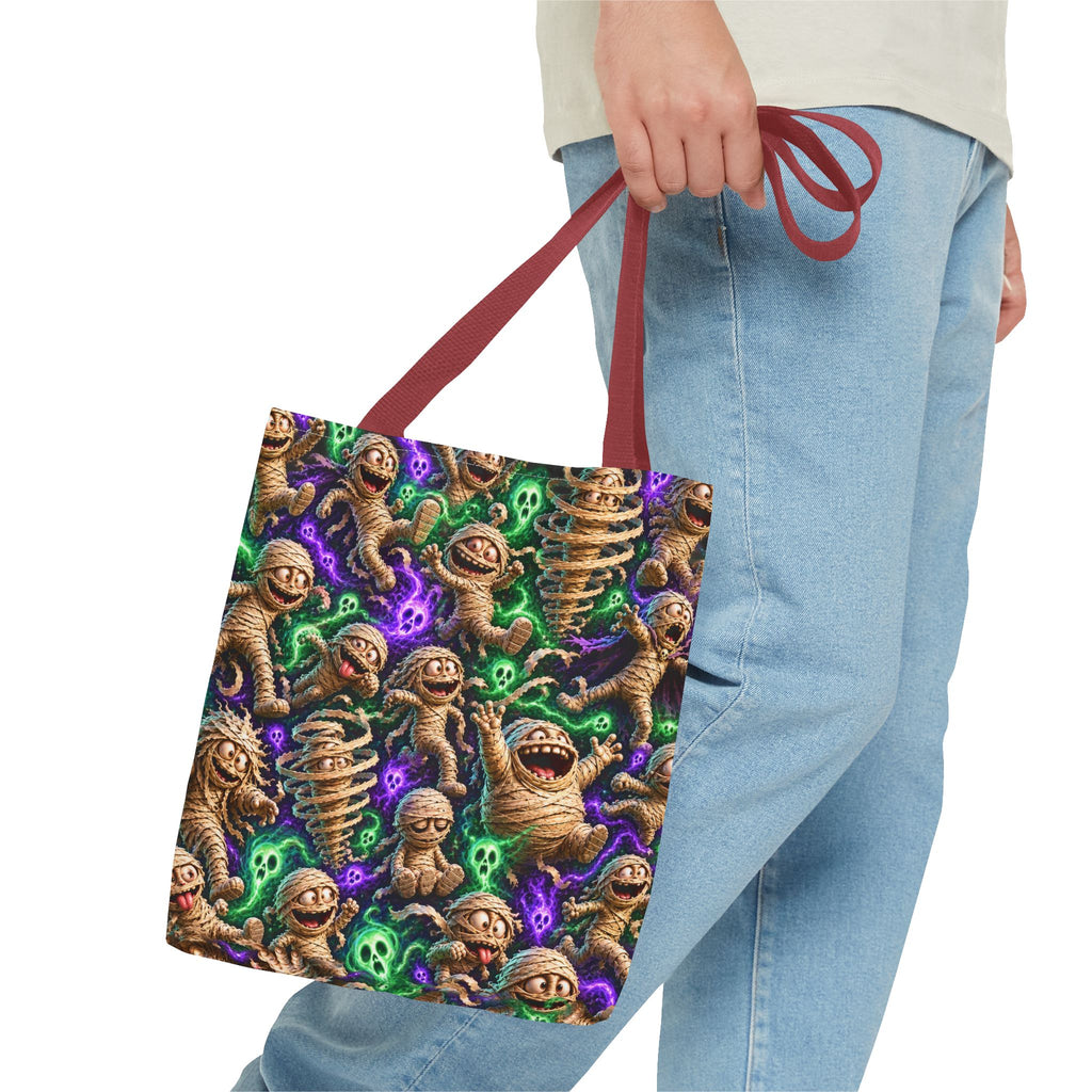 Mummy Party Tote Bag — Cute Spooky Halloween All-Over Print Tote