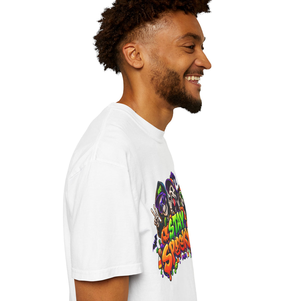 Stay Spooky Halloween T-Shirt – Funny Skeleton Crew Colorful Graphic Tee