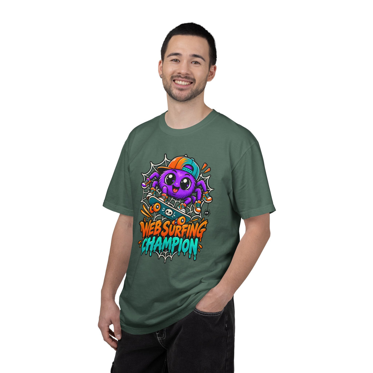 Web Surfing Champion – Cute Halloween Spider T-Shirt