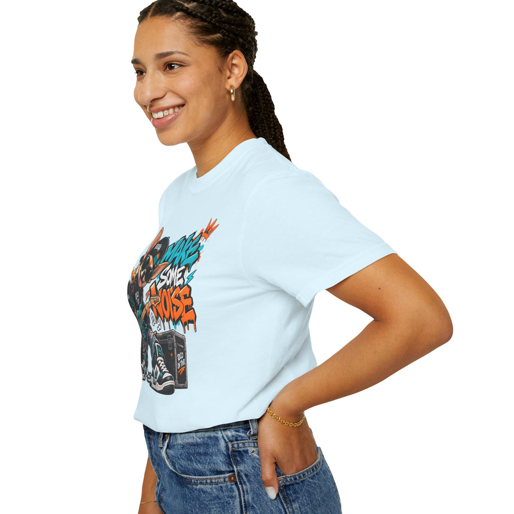 Make Some Noise Rocco Graphic T-Shirt — Streetwear Rock Dog Tee