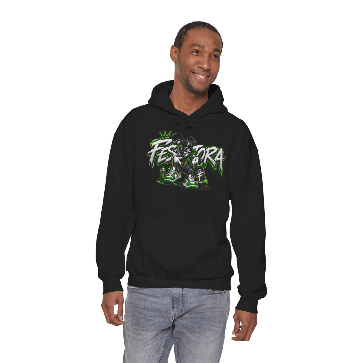 Festora Graphic Hoodie — Neon Streetwear Pullover