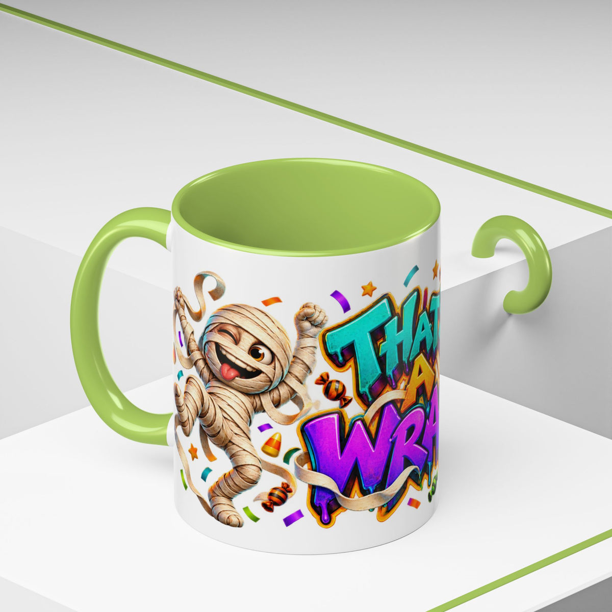 That’s a Wrap Funny Halloween Mummy Party White Mug