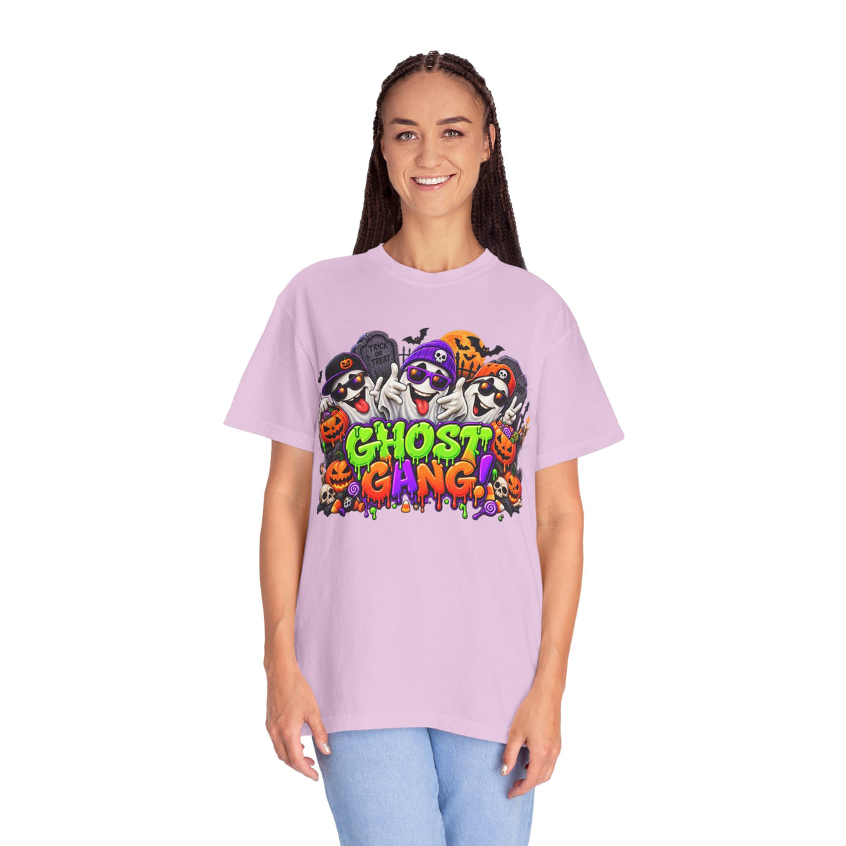 Ghost Gang Halloween T-Shirt – Funny Colorful Ghost Graphic Tee