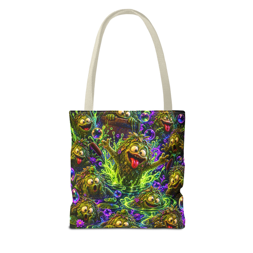 Cosmic Jellyfish Tote Bag – Neon Deep-Sea Galaxy Beach Tote