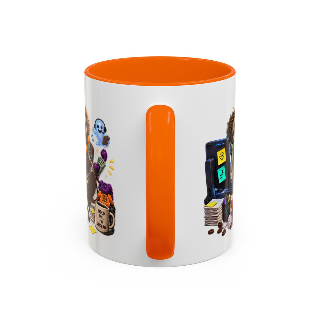 Dead Tired Still Working Zombie Office Halloween White Mug