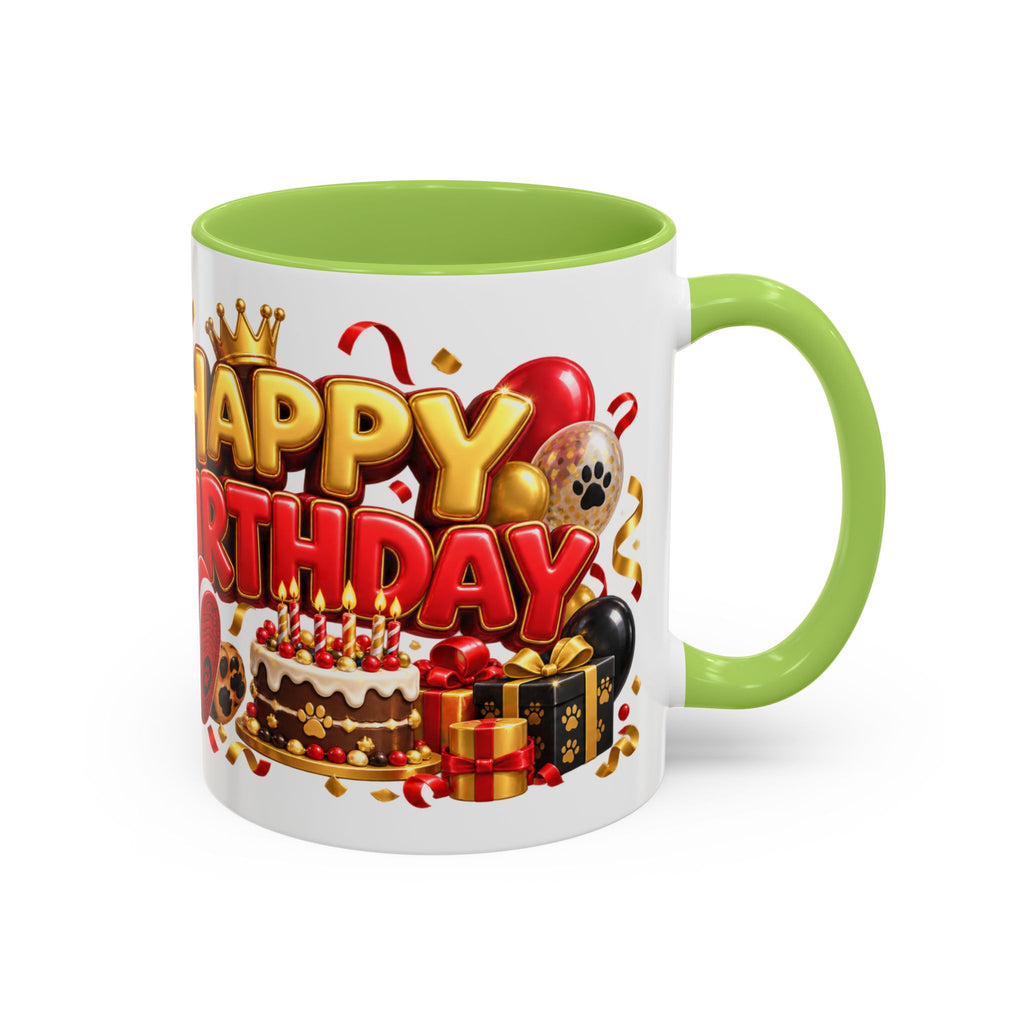 Title: Happy Birthday Jaguar Mug – Colorful 3D Birthday Gift – White Coffee Mug