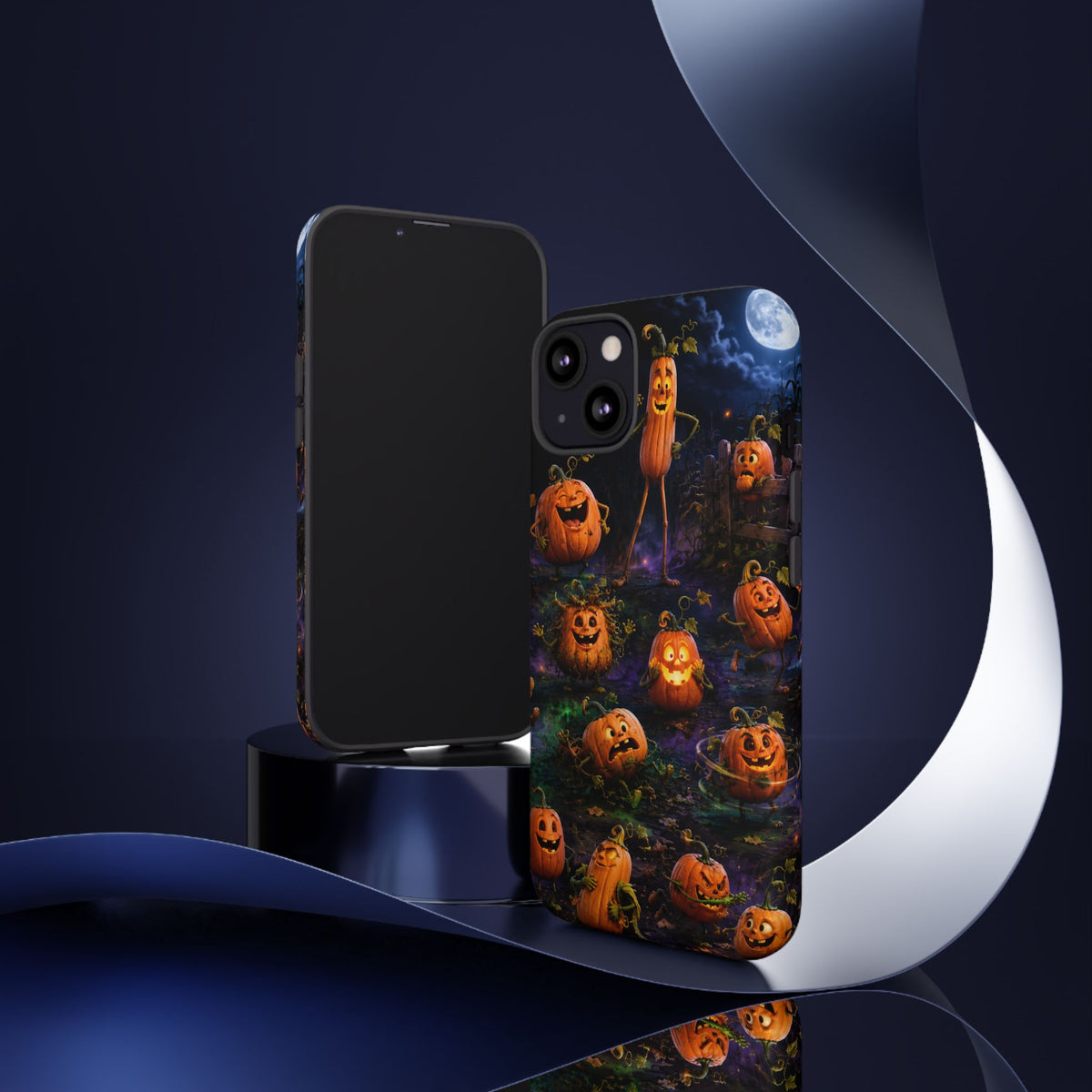 Halloween Pumpkin Patch Phone Case — Spooky Jack-o'-Lanterns Tough Case