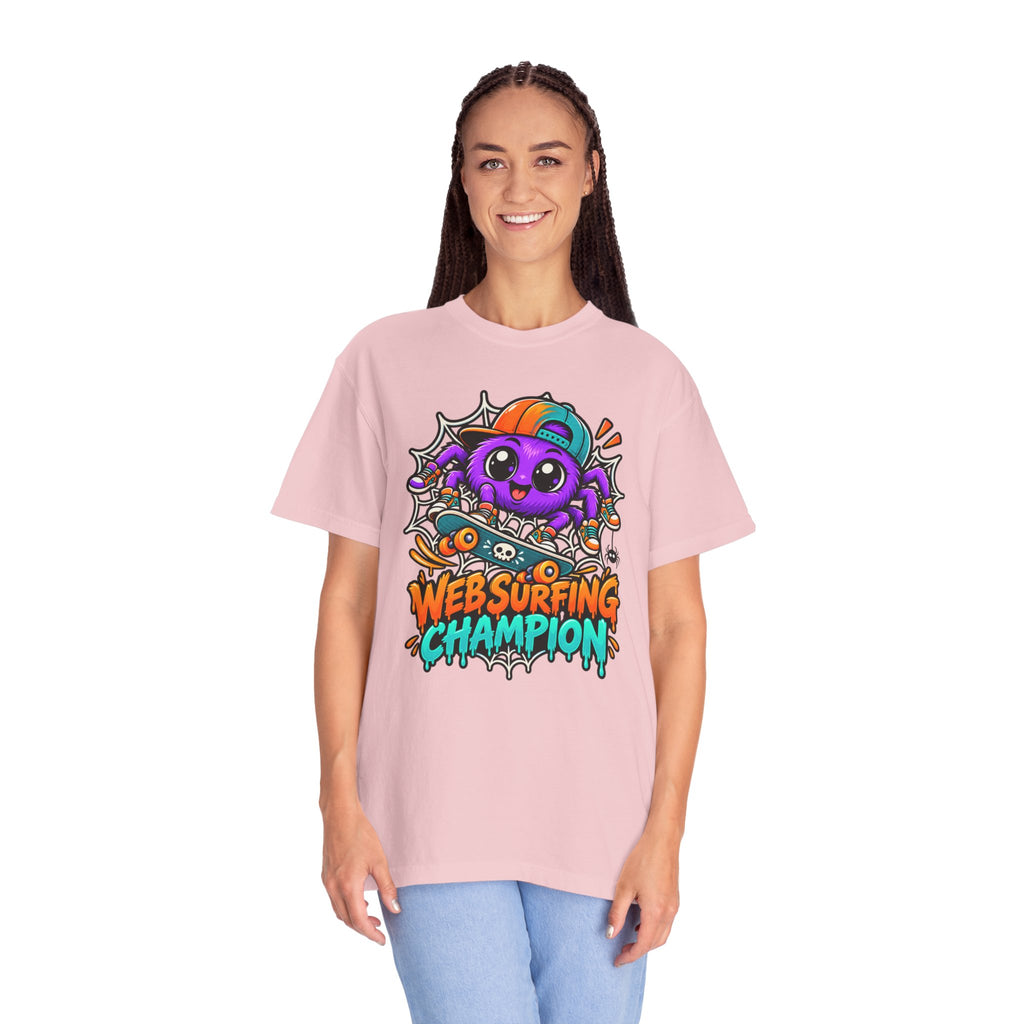 Web Surfing Champion – Cute Halloween Spider T-Shirt