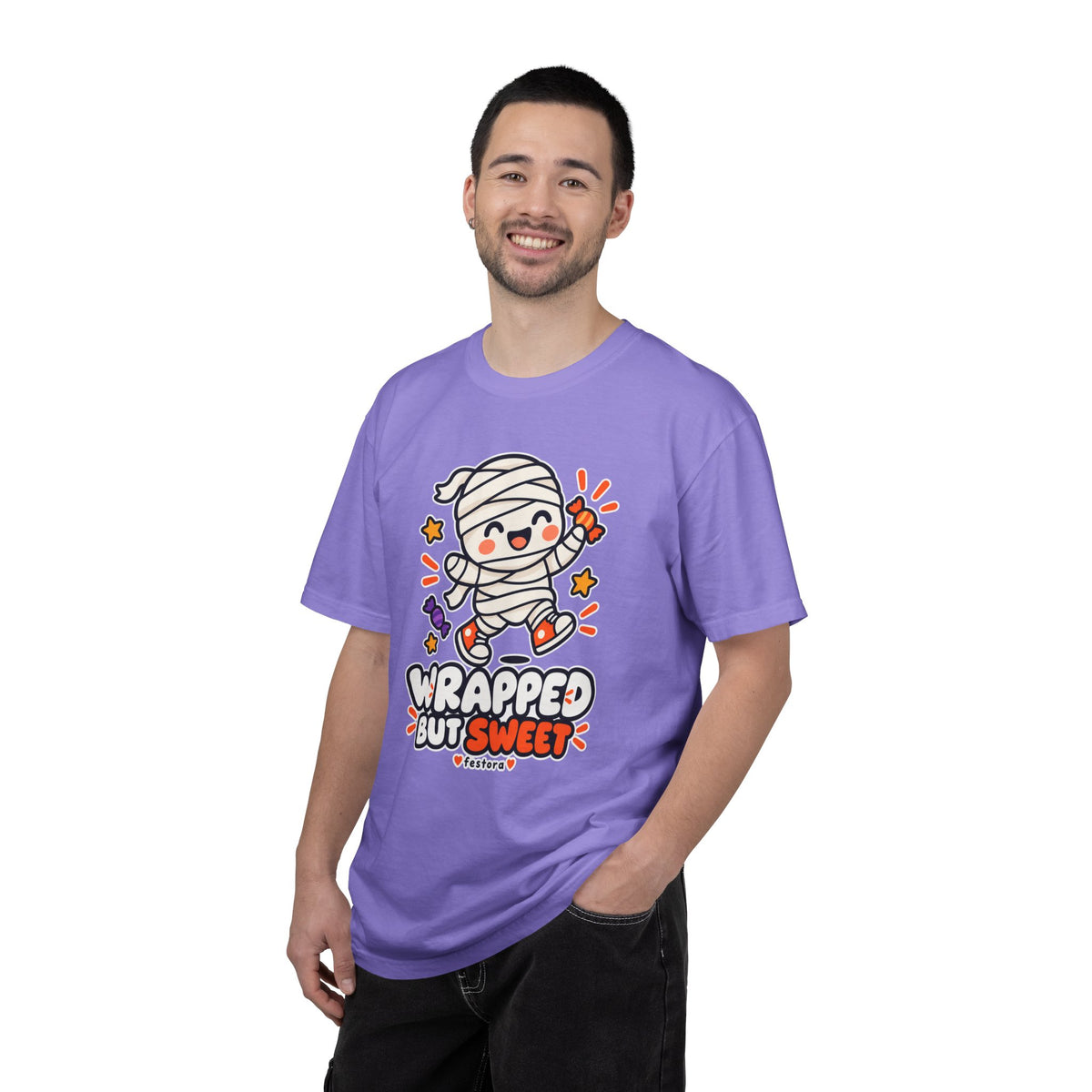 Wrapped but Sweet Halloween T-Shirt | Cute Mummy Graphic Tee