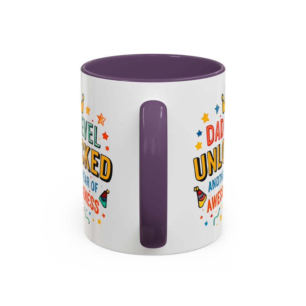 Dad Level Unlocked Coffee Mug – Funny Father’s Day 11/15oz Accent Mug