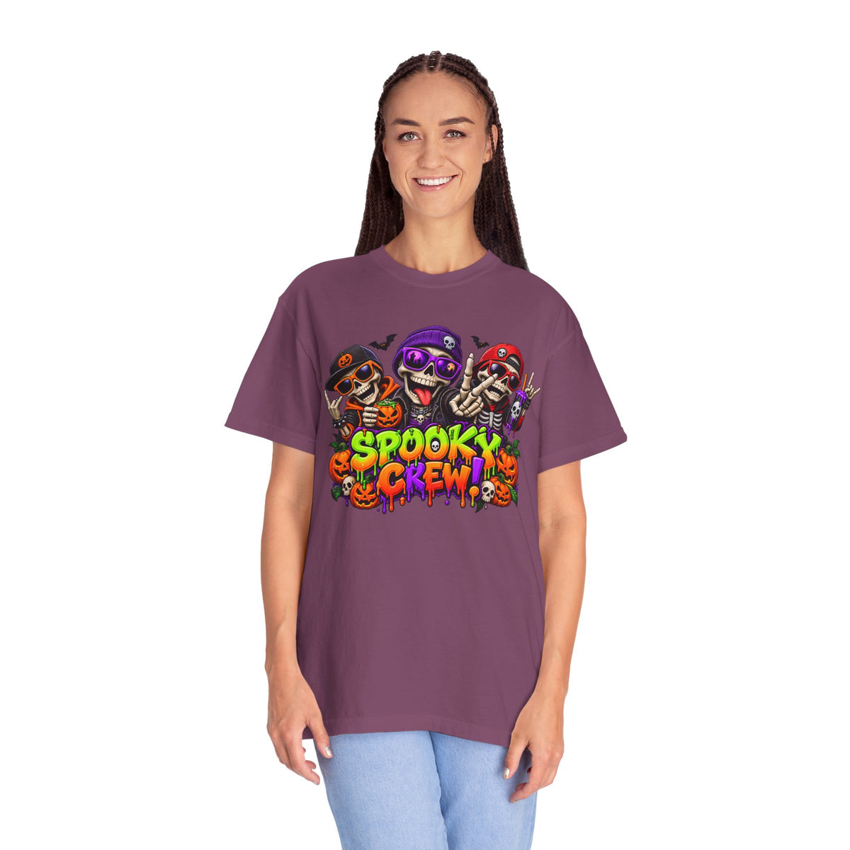 Spooky Crew Halloween T-Shirt – Funny Skeleton Graphic Tee