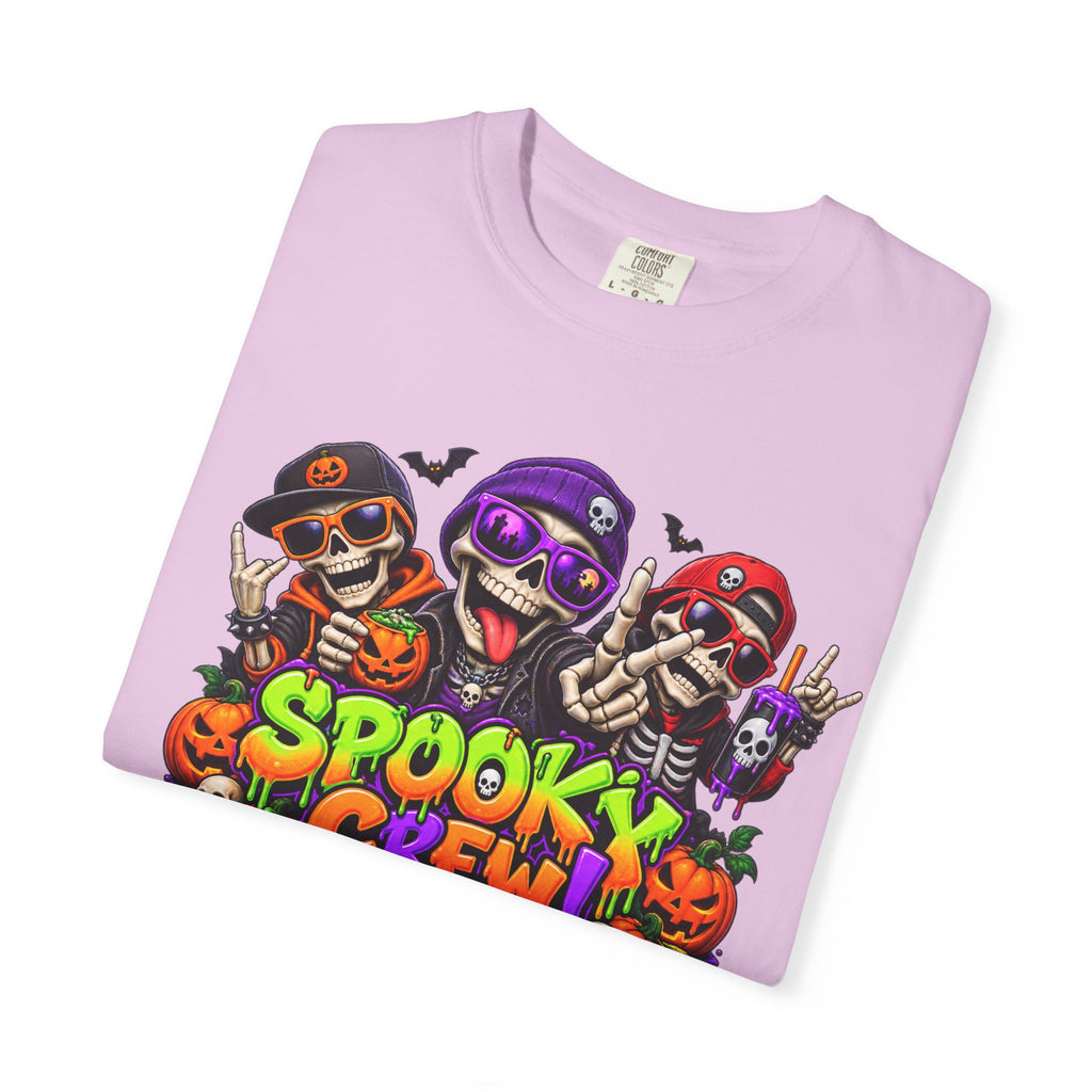 Spooky Crew Halloween T-Shirt – Funny Skeleton Graphic Tee