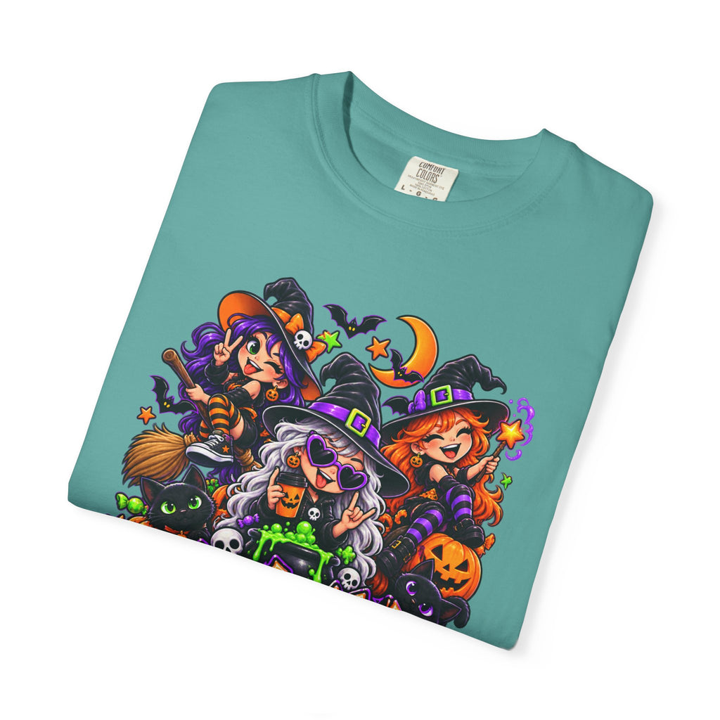 Witchy & Wild – Halloween Witch Crew Graphic T-Shirt