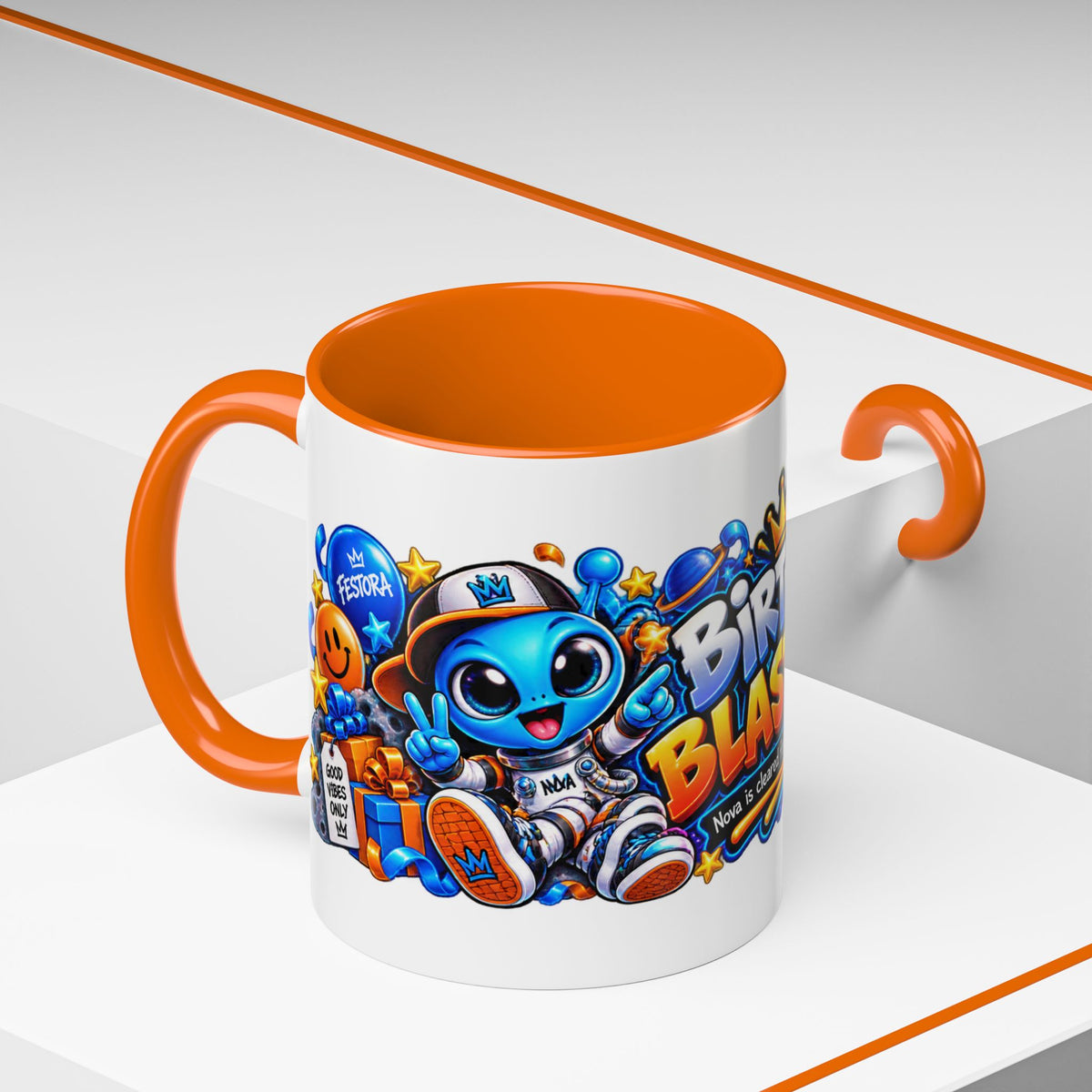 Festora Alien Birthday Mug – Birthday Blast Off Coffee Cup