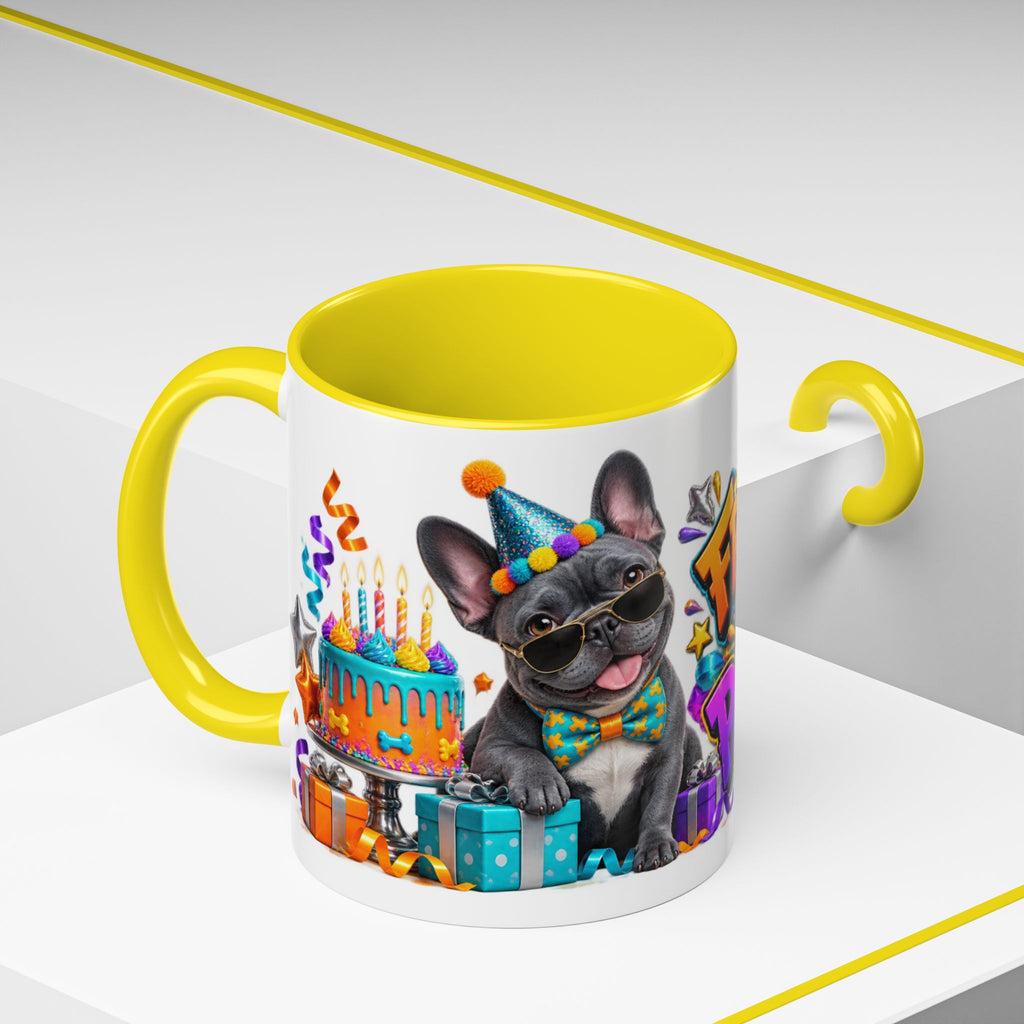 Frenchie Mode Party On French Bulldog Birthday White Mug