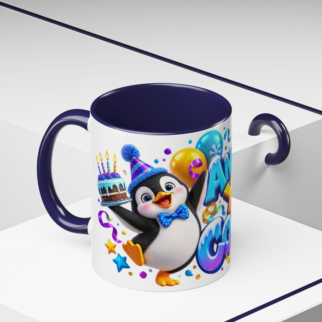 Another Year Cooler Penguin Birthday White Mug