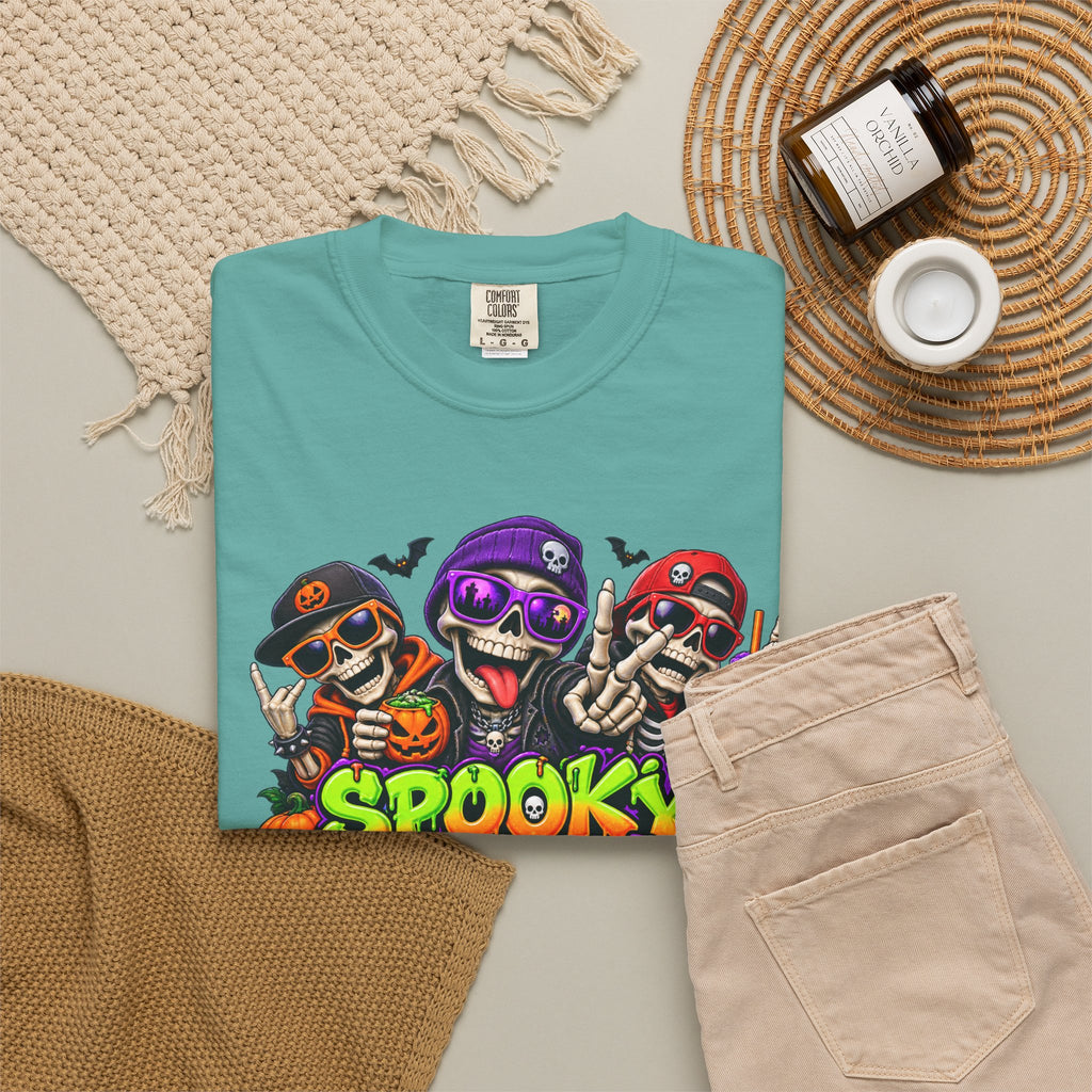 Spooky Crew Halloween T-Shirt – Funny Skeleton Graphic Tee