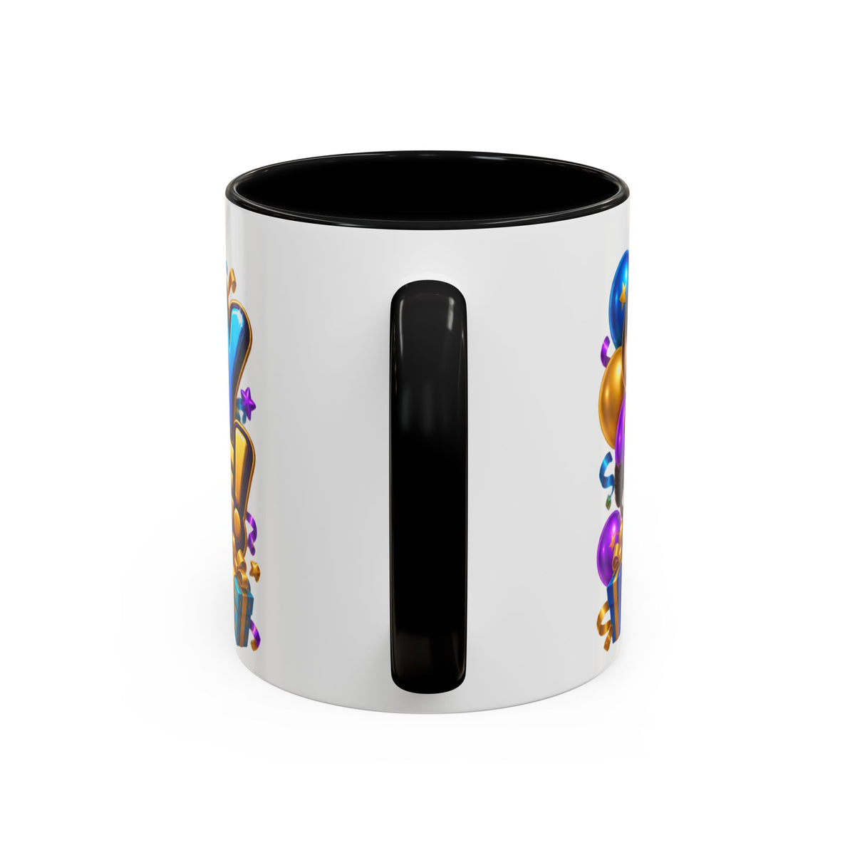 Birthday Stampede White Mug – Cute Buffalo Birthday Cup, Colorful Fun Party Gift