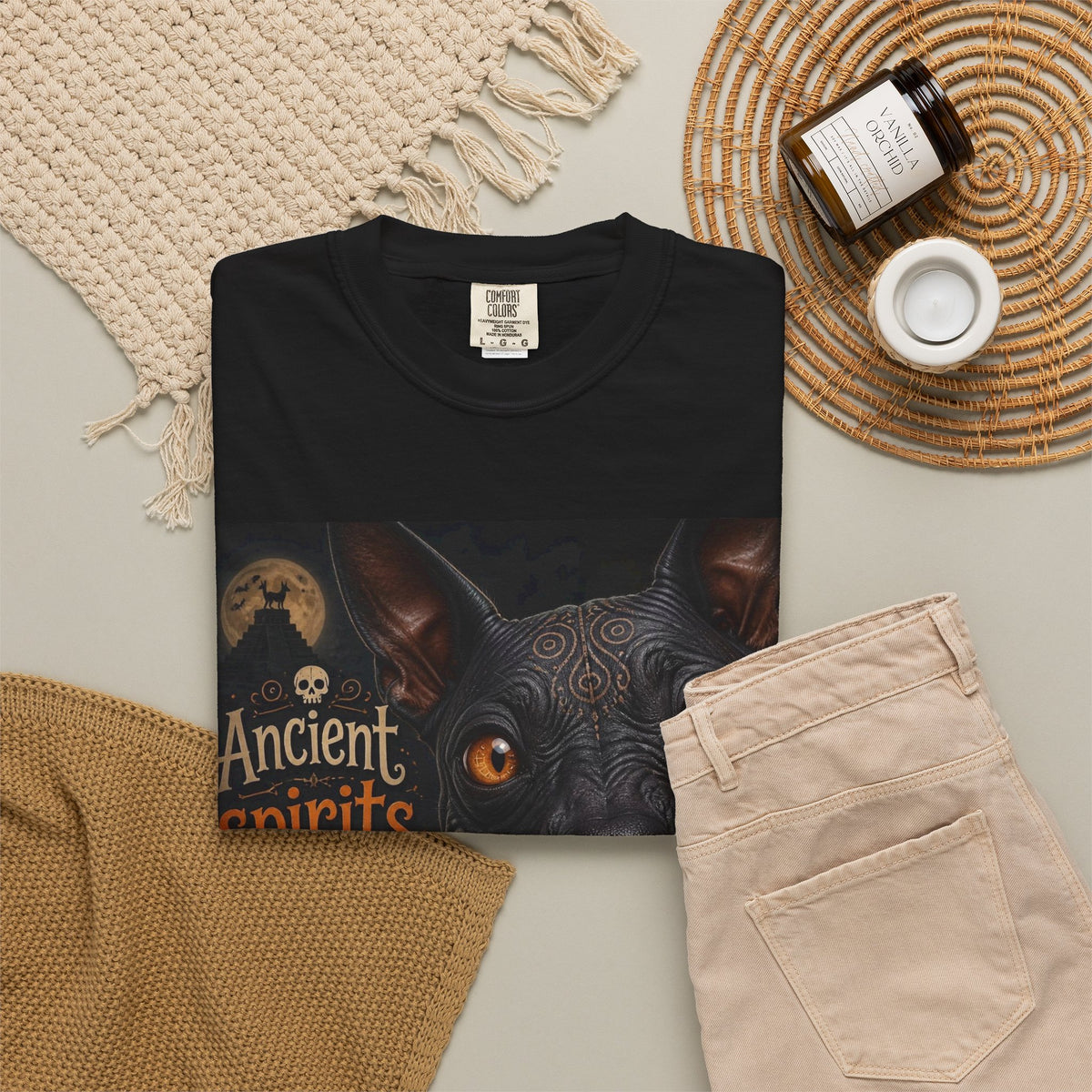 Halloween Black Cat T‑Shirt — "Ancient Spirits, Modern Mischief" Graphic Tee