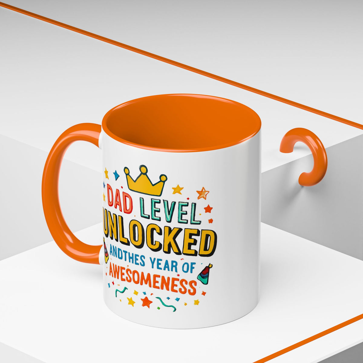 Dad Level Unlocked Coffee Mug – Funny Father’s Day 11/15oz Accent Mug