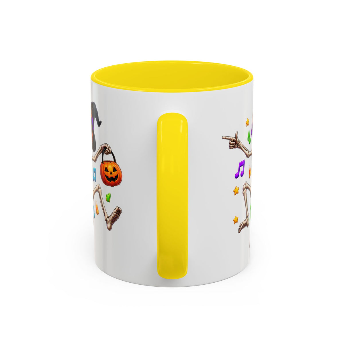 No Body Parties Harder Halloween Skeleton Party White Mug