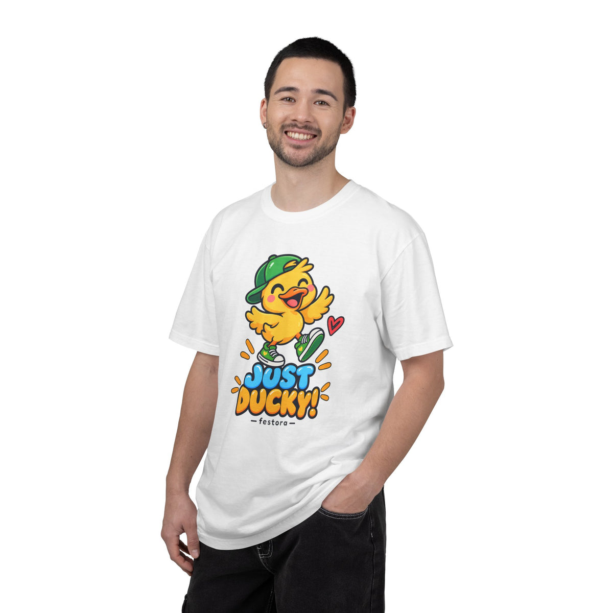 Just Ducky! – Cute Happy Duck Graphic T-Shirt