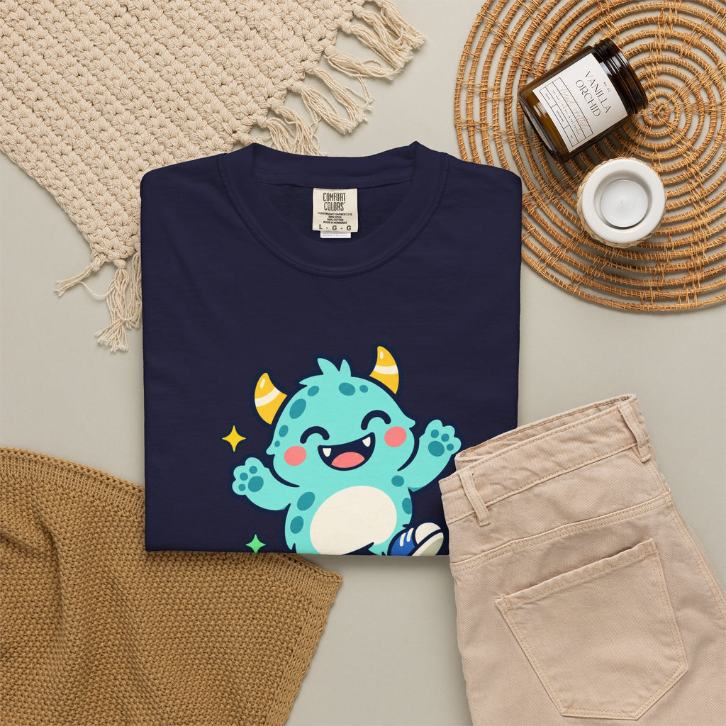 Stay Monster Happy – Cute Monster Graphic T-Shirt