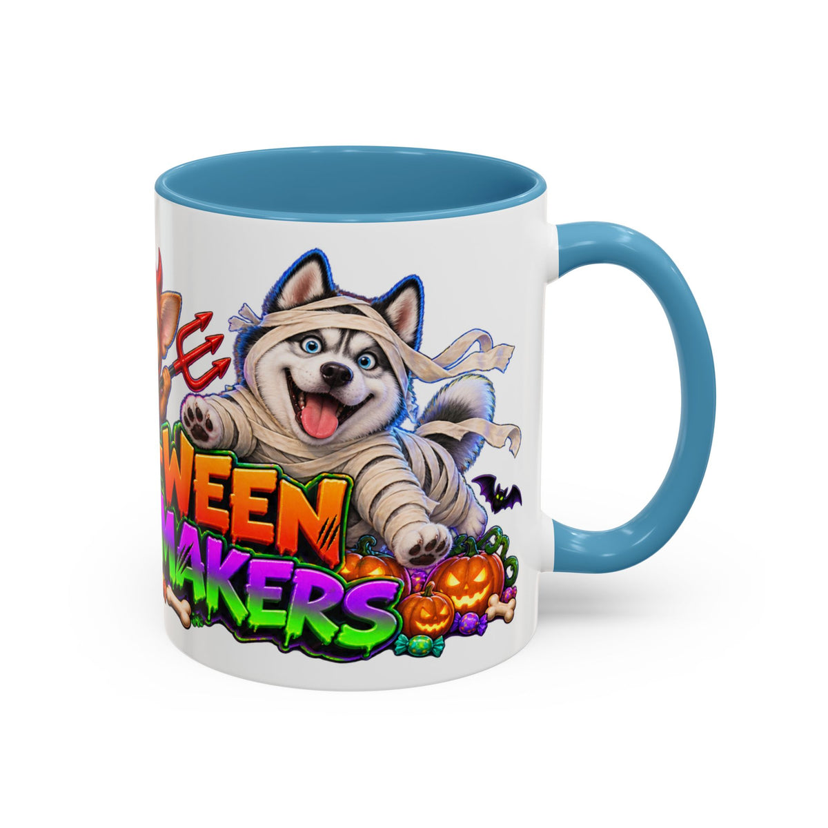 Howl-O-Ween Troublemakers Costume Dogs Halloween White Mug