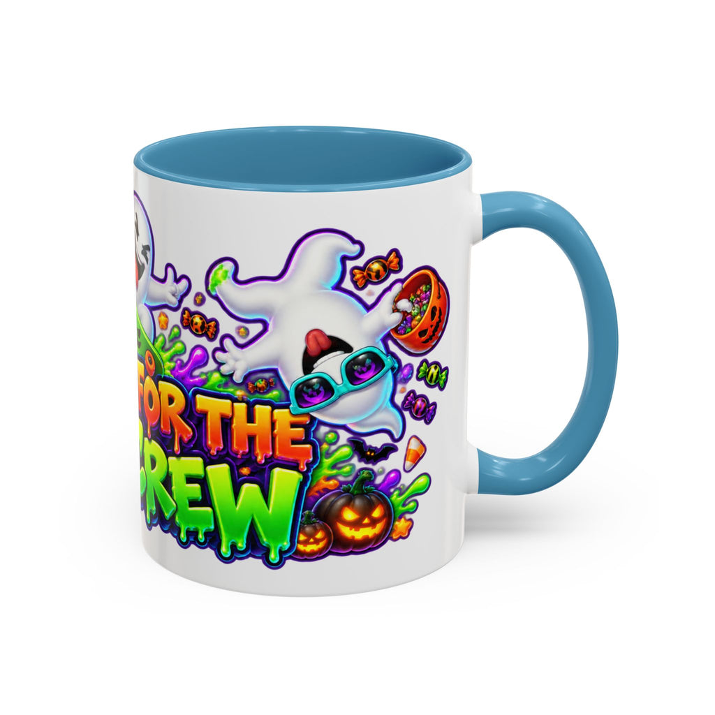 No Rest for the Boo Crew Crazy Ghosts Halloween White Mug