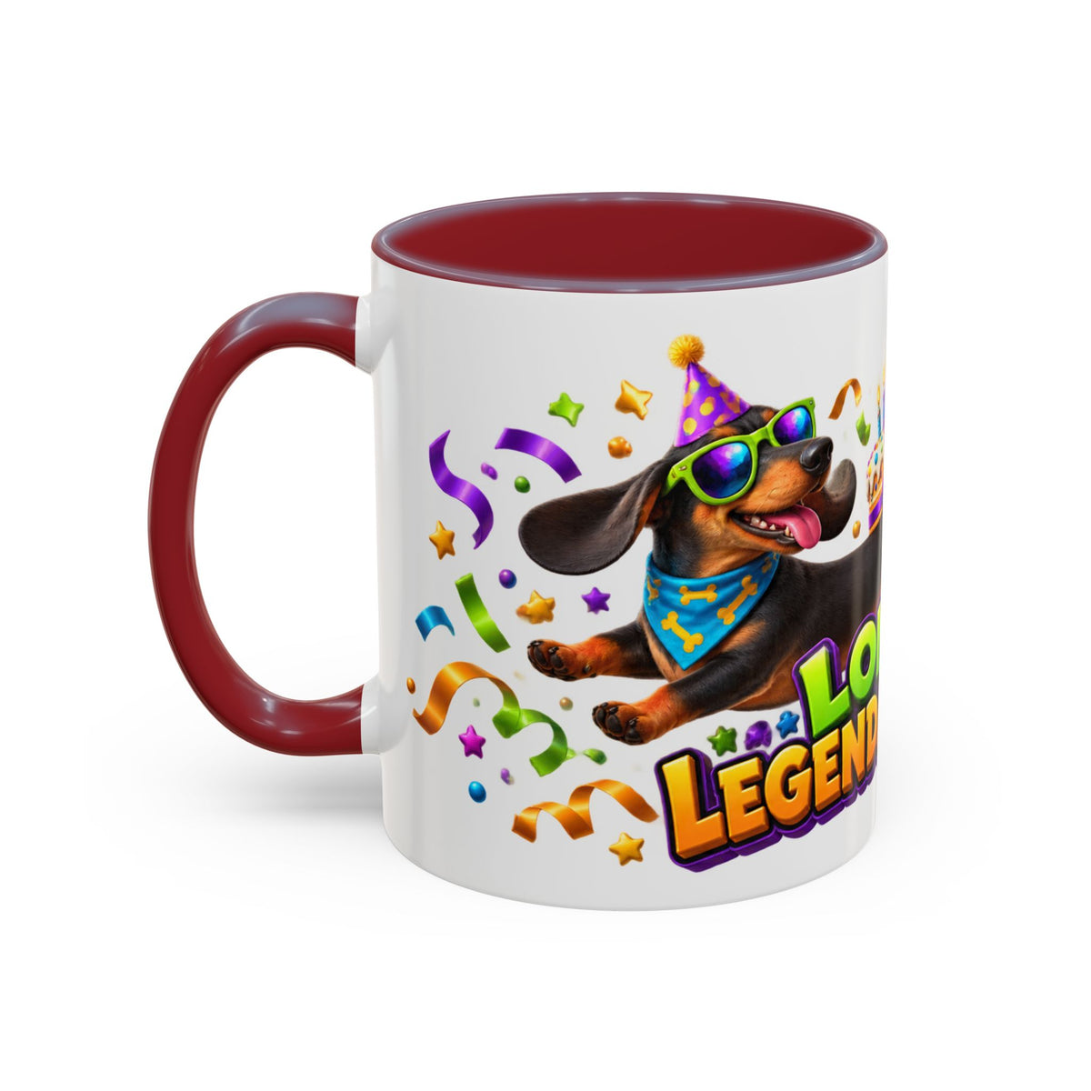 Long Dog Legendary Birthday Dachshund White Mug