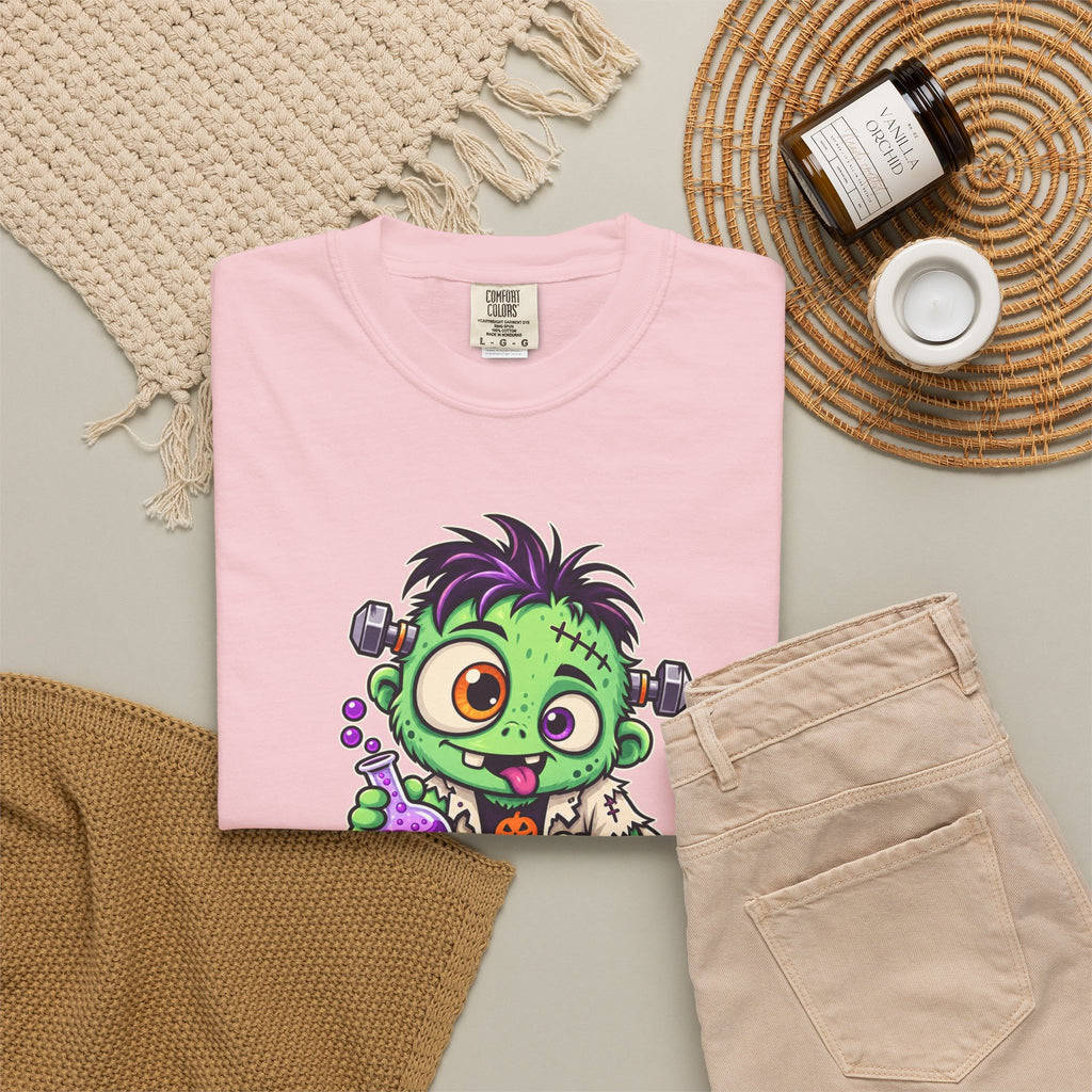 100% Natural. Mostly. – Cute Halloween Lab Monster T-Shirt