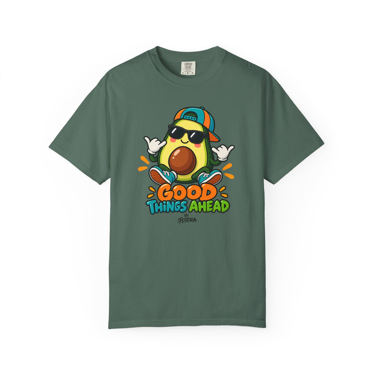 Good Things Ahead Avocado Graphic T-Shirt | Festora Everyday