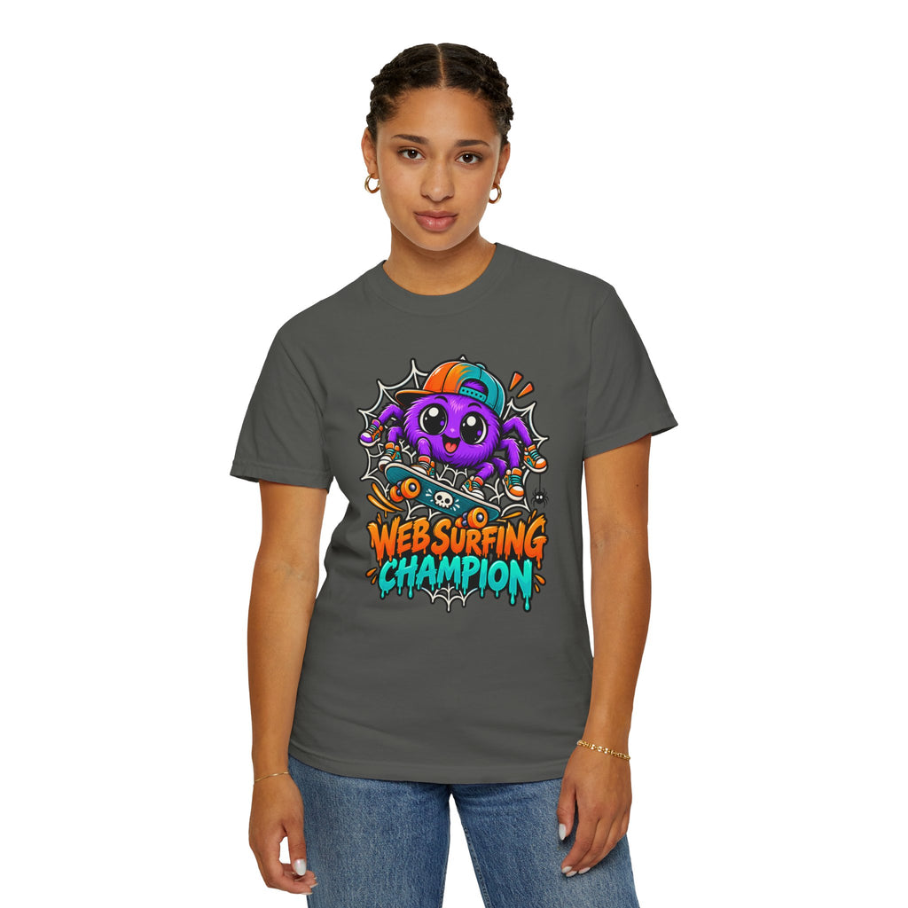 Web Surfing Champion – Cute Halloween Spider T-Shirt